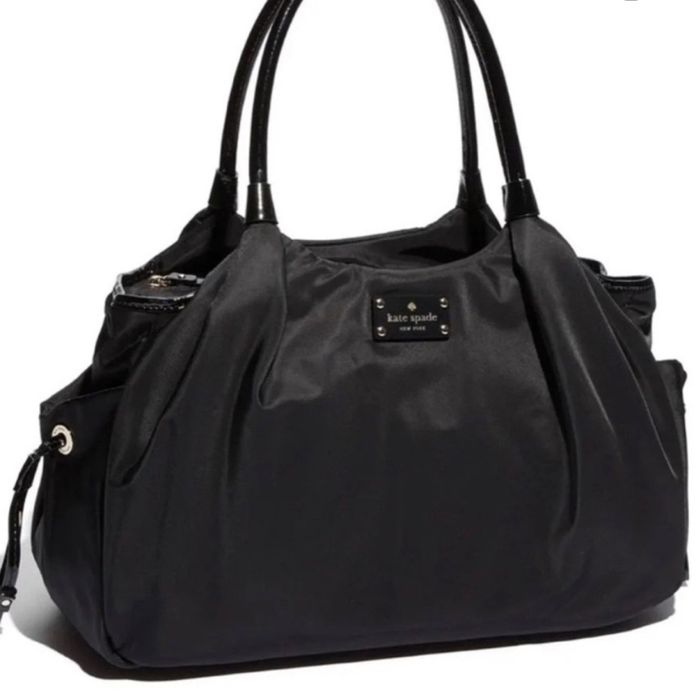 Kate Spade Black Stevie diaper bag